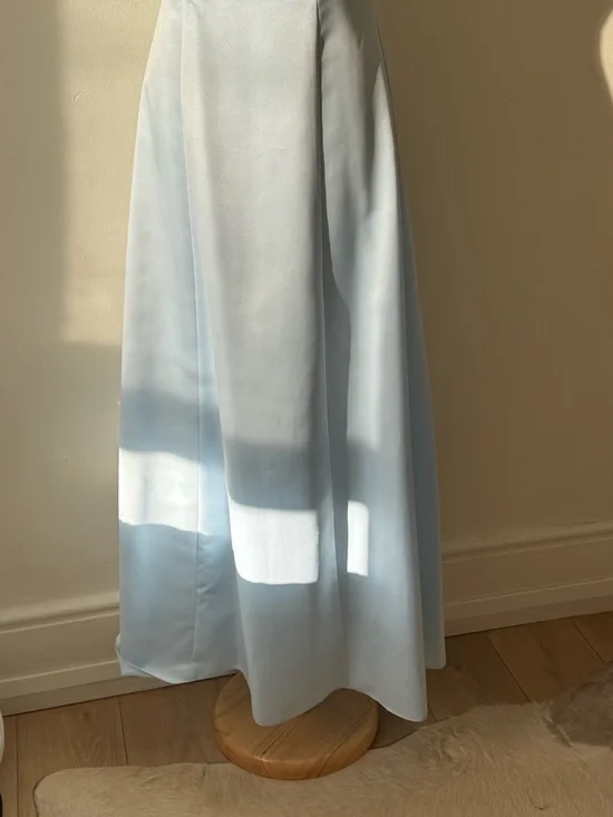 Vintage 90s Fairweather Strapless Blue Gown | Cinderella Bridesmaid Prom Dress - Picture 4 of 13